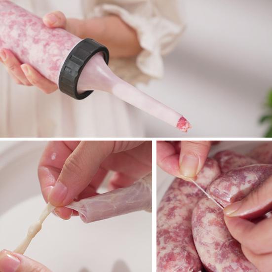 Машина для наполнения колбасных изделий мясом, ручная машина для наполнения колбас с 3 трубками, пищевая