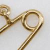 CHANEL Brooch Safety pin Plated Gold/Rhinestone 5.2g Women Used