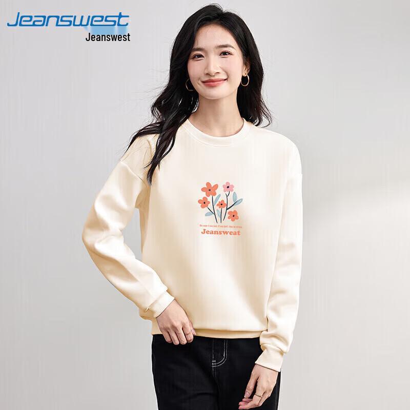 Женский винтажный оверсайз свитшот с круглым вырезом Jeanswest