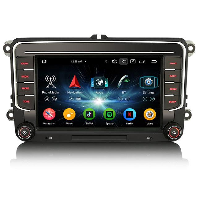 Склад ЕС ES5735VN IPS Экран Android 14 Автомобильная GPS-магнитола для VW Sharan Seat Skoda 4G Беспроводной BT5.0 CarPlay Auto Автомагнитола