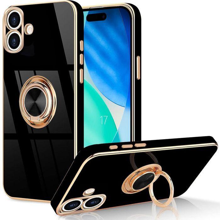 Coque de protection - BOOLING - iPhone 17 - Antichoc - Anti-Rayures - Anneau Rotatif