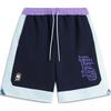 Li Ning Color Block Letter Mid Waist Drawstring Straight Leg Sports Shorts Men Shorts Deep-Navy-Blue Sky-Blue AKSU117-5