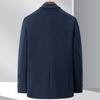 Осенне-зимний шерстяной легкий роскошный деловой пиджак для людей среднего возраста и молодежи из однотонной шерсти