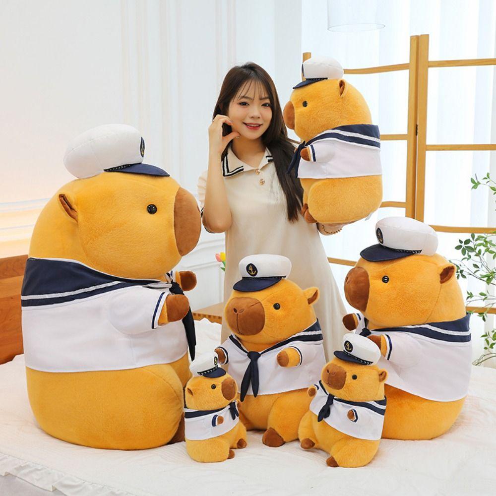 Cartoon Navy Sailor Capybara Doll Capybara Shape Animals Plush Toy Toy Gift