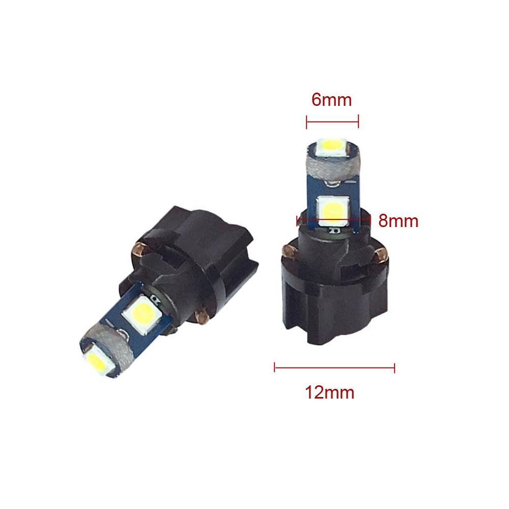 10 шт. T5 автомобильная клиновидная светодиодная лампа для приборной панели, белый ледово-голубой универсальный автомобильный светильник, аксессуары