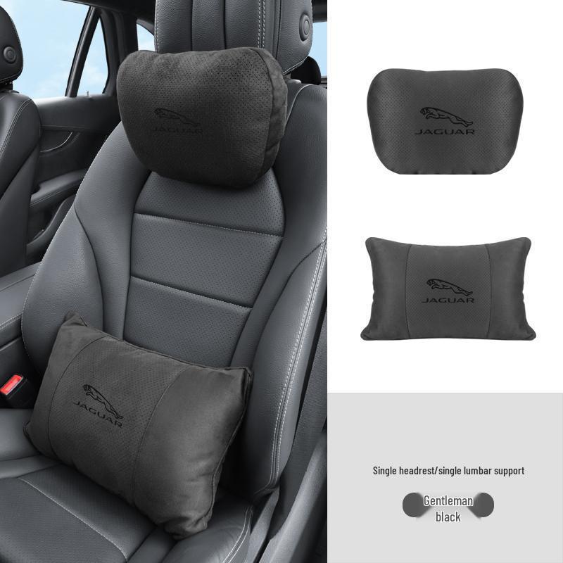 Дышащие подголовники с поддержкой шеи из замши для автомобильных сидений Jaguar XEL/XFL/F-PACE
