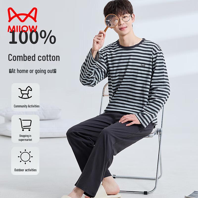 Мальчишеский хлопковый пижамный комплект Mao Ren 100%