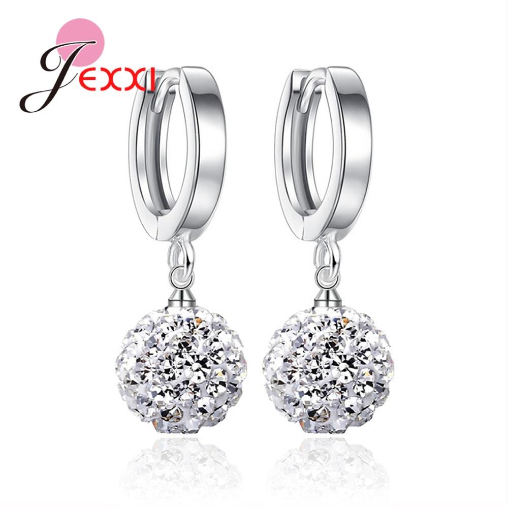 925 Sterling Silver Dangle Earrings for Women Girls Theme Party Decoration Novel Geometric Flower Cubic Zirconia Earrings