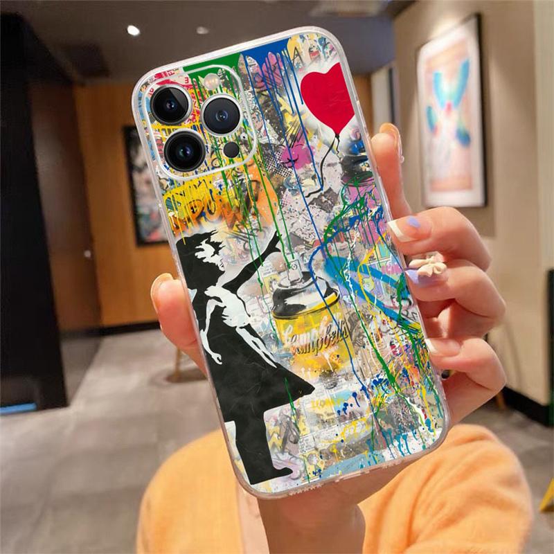 Чехол для телефона Banksy Street Art Graffiti Для iphone 17 Pro Max Air 16 15 14 13 Pro Max 15 16 Pro 15Plus