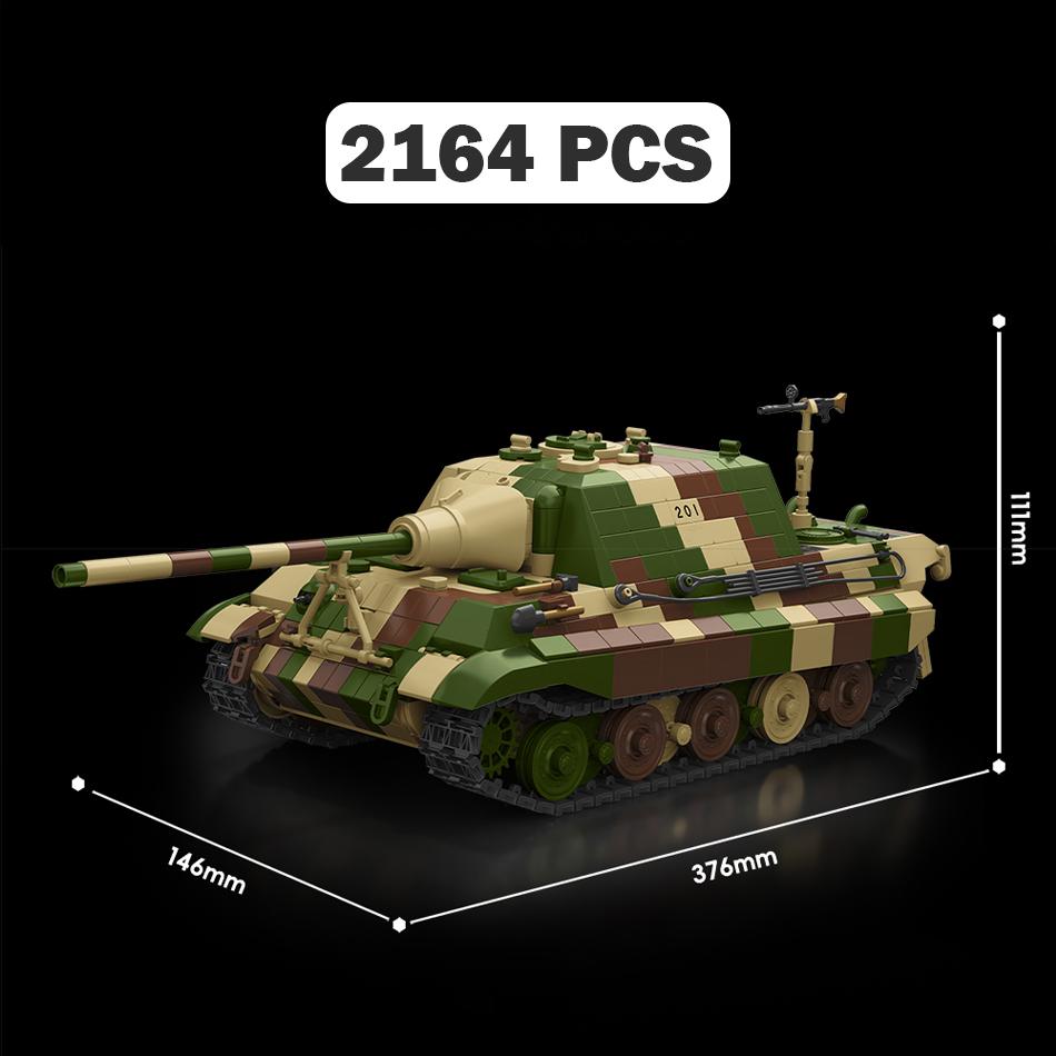 Военный Jagdtiger Sd.Kfz. 186 Тяжелый Танк-Истребитель Строительные Блоки Немецкий Танк Тигр II Бронированная Машина Кирпичи Игрушка Подарок