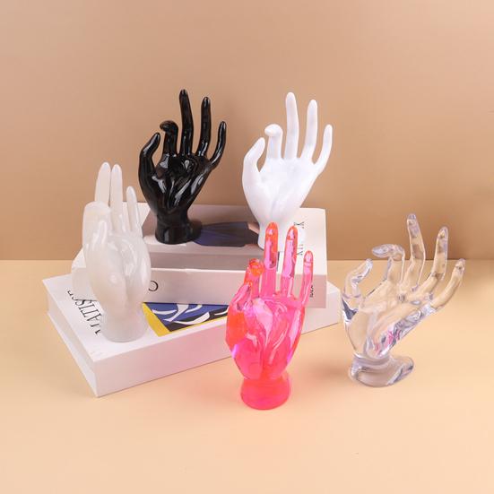 OK Жест Держатель для ювелирных изделий в форме руки Современный сверхмощный пластиковый настольный ожерелье Кольцо Браслет Органайзер для шоу Стойка-стойка