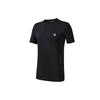 Fila Athletics Logo Solid Color Sports Casual Fitness Lightweight Breathable Pullover Round Neck Knitted Short Sleeve T-Shirt A11M221113F-BK