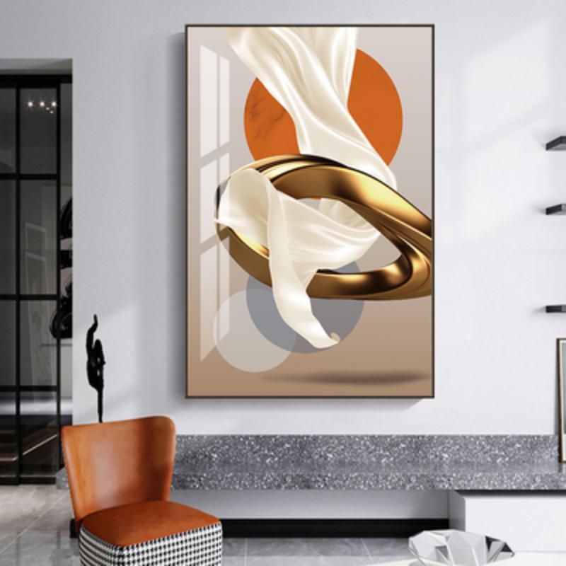 Современный абстрактный золотой свет роскошный постер скандинавская геометрия искусство холст живопись настенная картина для гостиной домашний декор Cuadros