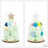 Christmas Tree Ornaments Lightweight Soft Fluffy Pom Poms with Gold Star Topper Ideal Xmas Gift for Family
