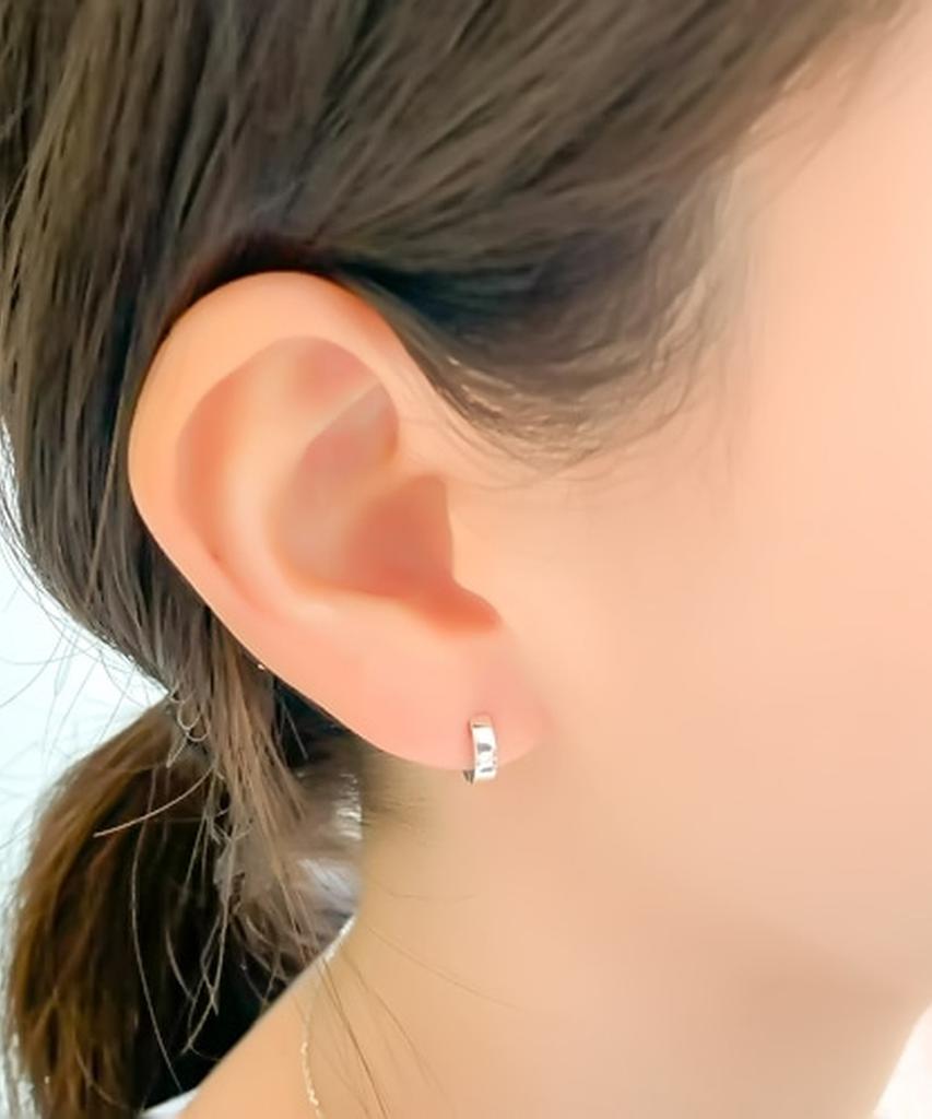Серебряные серьги Alleun 925 пробы, 3 мм, квадратные, с застежкой-щелчком