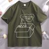 Think Inside The Box Line Art Tshirt Funny Cat Printed Tshirt Cotton Short Sleeve Round Neck T Shirt High Quality Unisex Clothes