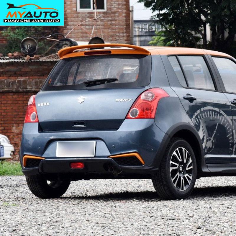 Задний спойлер для Suzuki Swift 06-16: АБС-пластик, Без сверления, Аэродинамический дизайн, Окрашенный.