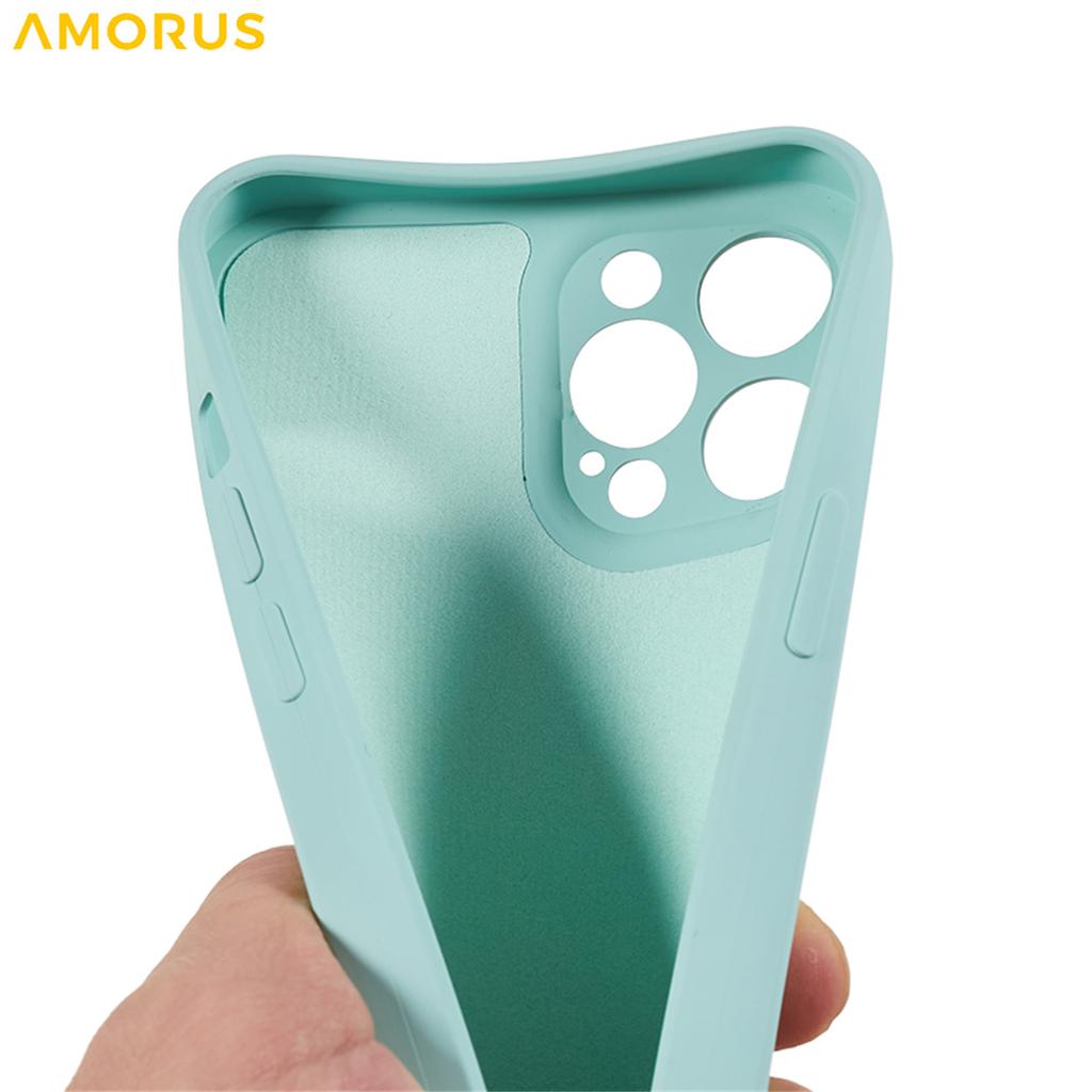 For iPhone 12 Pro Max Case Precise Cutouts TPU Fiber Lining Shockproof Phone Cover