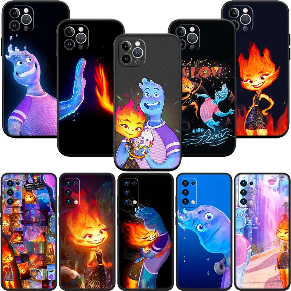 CJ39 Disney Elemental Soft Shell Phone Case for Samsung Galaxy Note 10 20 S23 S24 S25 Ultra FE Plus Edge Lite A02S A35 A07 A17