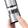 Russell Hobbs Electric Salt & Pepper Mill, Rechargeable, for Rock Salt, Pepper, and Spices, Adjustable Coarseness, Mini, Set of 2, Silver, 7942JP