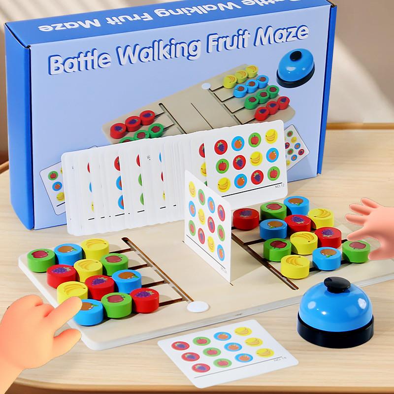 Nonelectric Wooden Puzzle Game For Children With Fruit Matching And Cognitive Skills