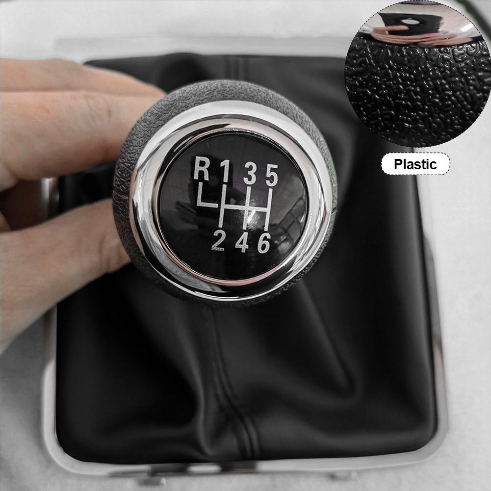 For VW Passat B6 2005-2010 Car Gear Shift Knob Lever With PU Leather Boot Cover Collar Case 5/6 Speed Car Stying Accessories