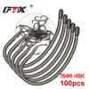 FTK 30 ШТ. 2#-8# Крючки для карповой ловли с ушком Микробородка Высокоуглеродистая сталь Рыболовные крючки Рыболовные аксессуары