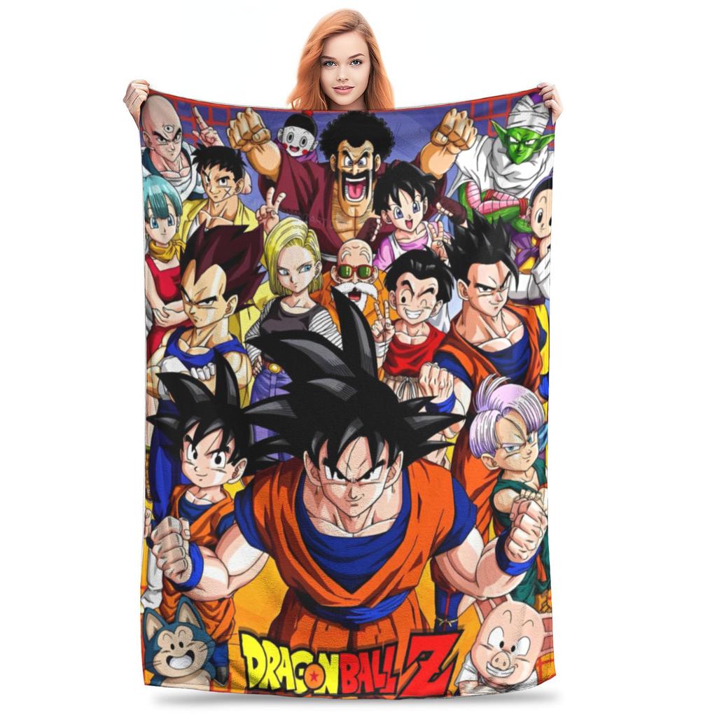 Dragon Ball Z фланелевые пледы японское мультяшное одеяло для постельного белья автомобильное супер теплое покрывало