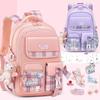 Lightweight Large Capacity Girls' School Backpack with Spine Protection – Cute, Simple Design