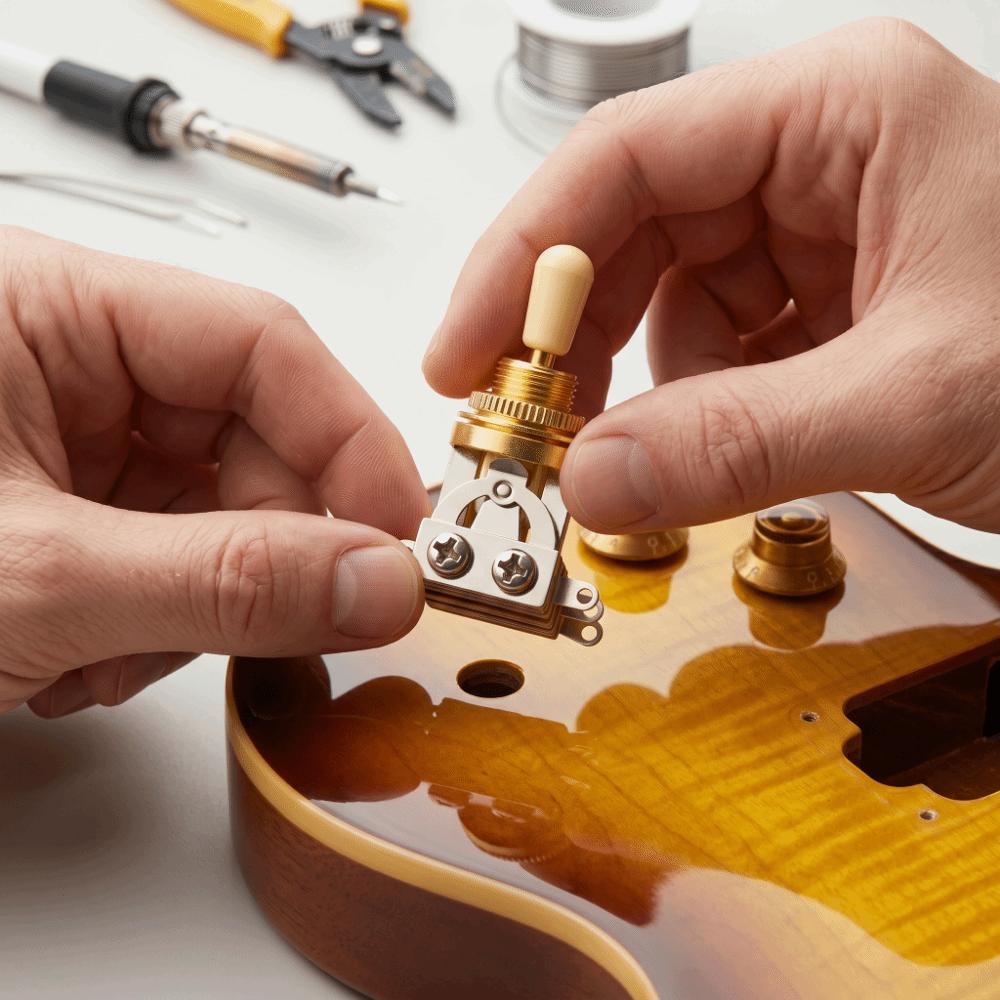 No Noise Electric Guitar Toggle Switch Stable Contact 3 Way Toggle Switch  Guitar Tone Control