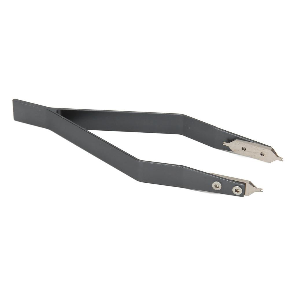 V-образный пинцет из нержавеющей стали серого цвета с пружинным стержнем для часового ремонта