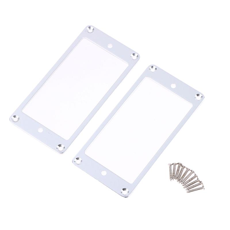 2 шт. Кольца для крепления хамбакерных звукоснимателей из алюминиевого сплава для грифа и бриджа, Набор изогнутых рамок для звукоснимателей грифа и бриджа для гитары