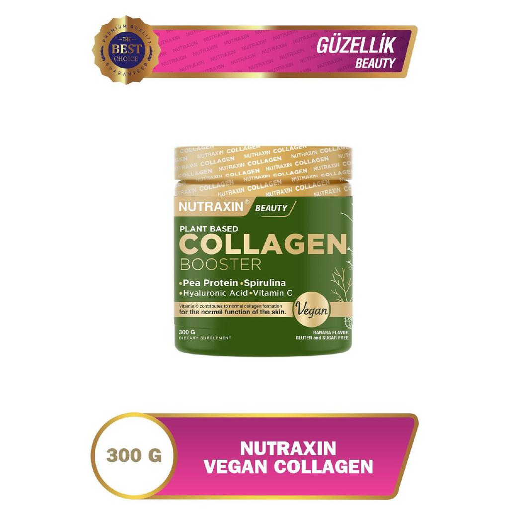 Vegan Collagen Booster 300 г - гороховый протеин, спирулина, витамин С, гиалуроновая кислота, без глютена