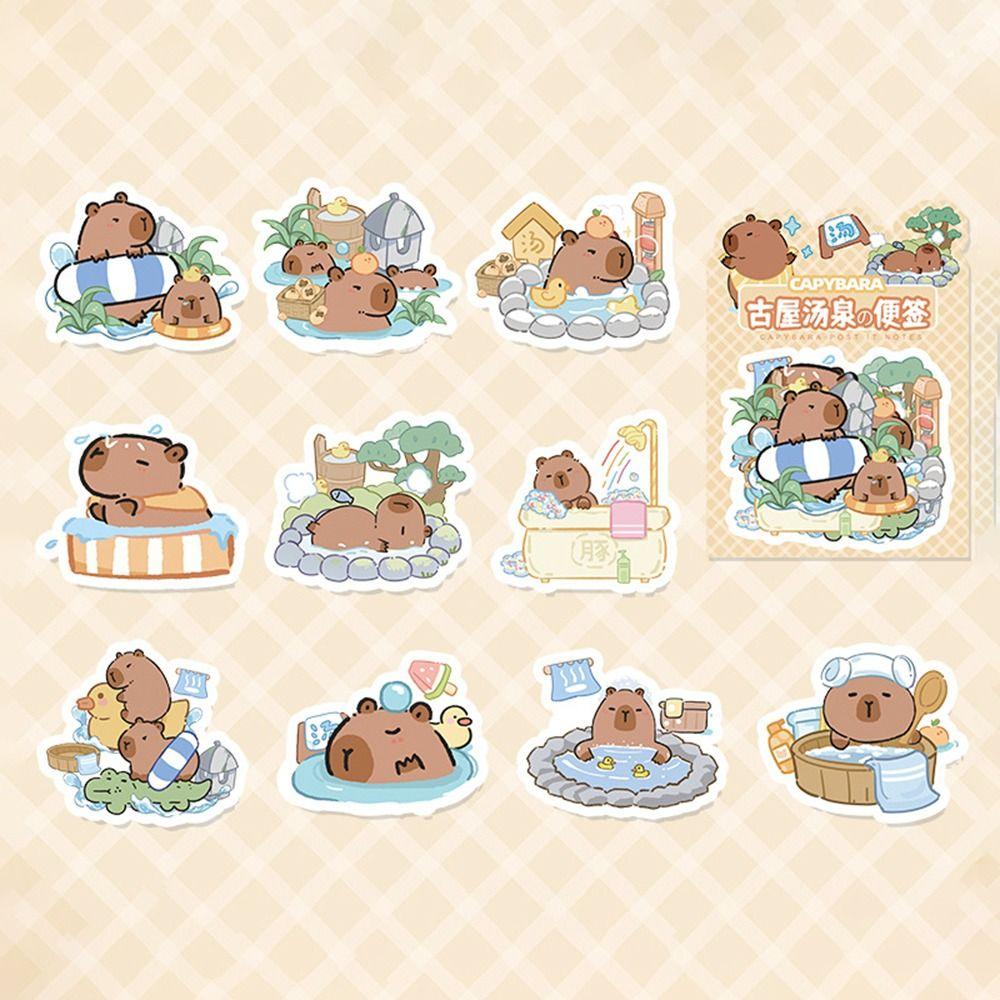 100 шт./пакет мультяшные наклейки капибара блокнот для записей детские игрушки наклейки для ноутбука