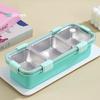 2/3 Compartment Lunch Box Stainless Steel Bento Box with Soup Bowl Portable Children's Snack Box Food Storage Container