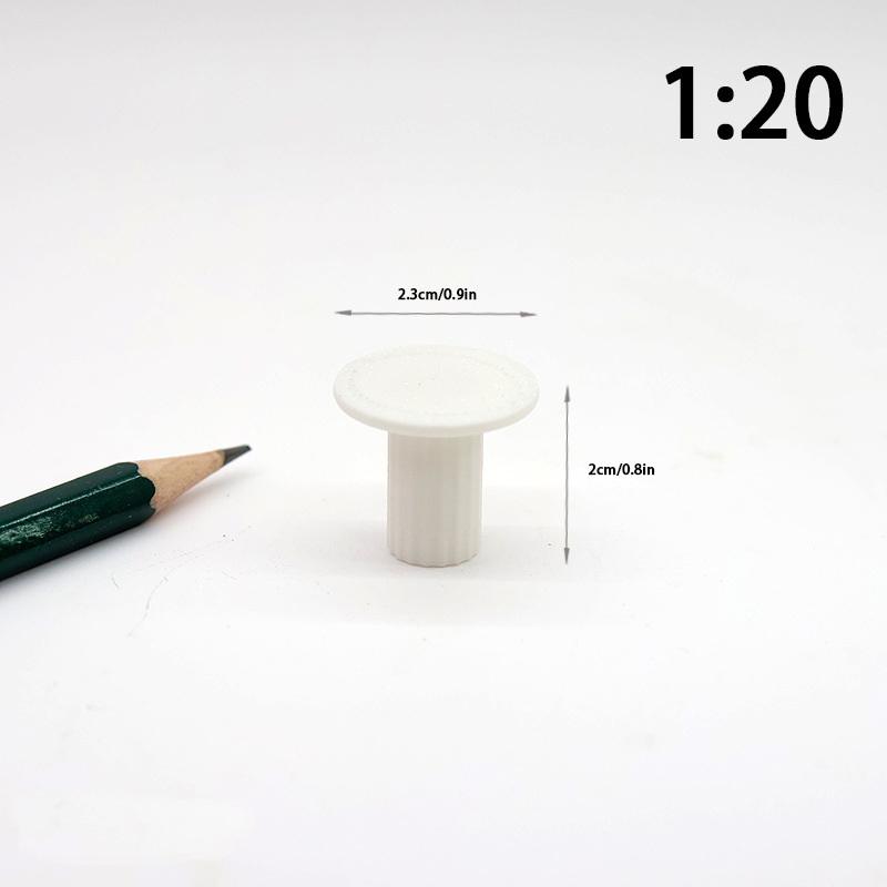 1 Piece 1/12 Dollhouse Mini Plush Sofa Chair Side Table Furniture Model Decor Simulation Single Person Sofa