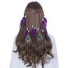 Haimeikang Bohemian Hippie Headband Dream Catcher Feather Headdress Fashion Peacock Feather Headbands Hair Accessories