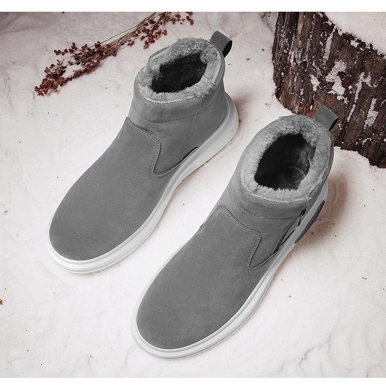Winter New Cotton Shoes Piled and Thickened Men's Cotton Shoes Trendy Warm Martin Boots Casual Snow Boots