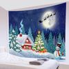 Party Living Room Bedroom Dorm Wall Decor Backdrop Fabric Christmas Fireplace Christmas Tree Printing Home Decor Tapestry