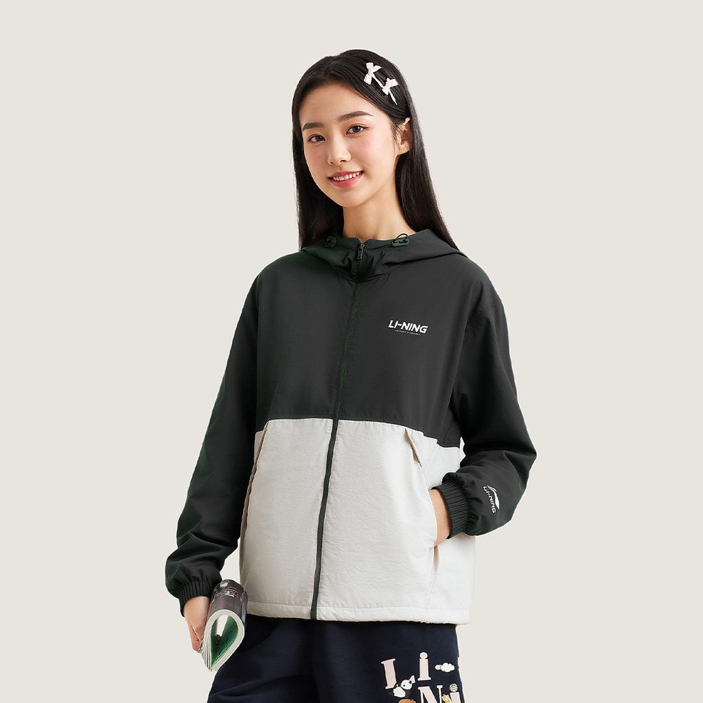 Li Ning Серия Спортивный Стиль Флис Подкладка Теплый Удобный Простой Толстовка на Молнии Повседневная Ветровка Мужская Верхняя Одежда AFDVG11-4