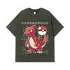 275 GSM Washed T-shirts 100% Cotton Pokemon V23 Charmander Print Unisex Heavy Cotton T Shirt