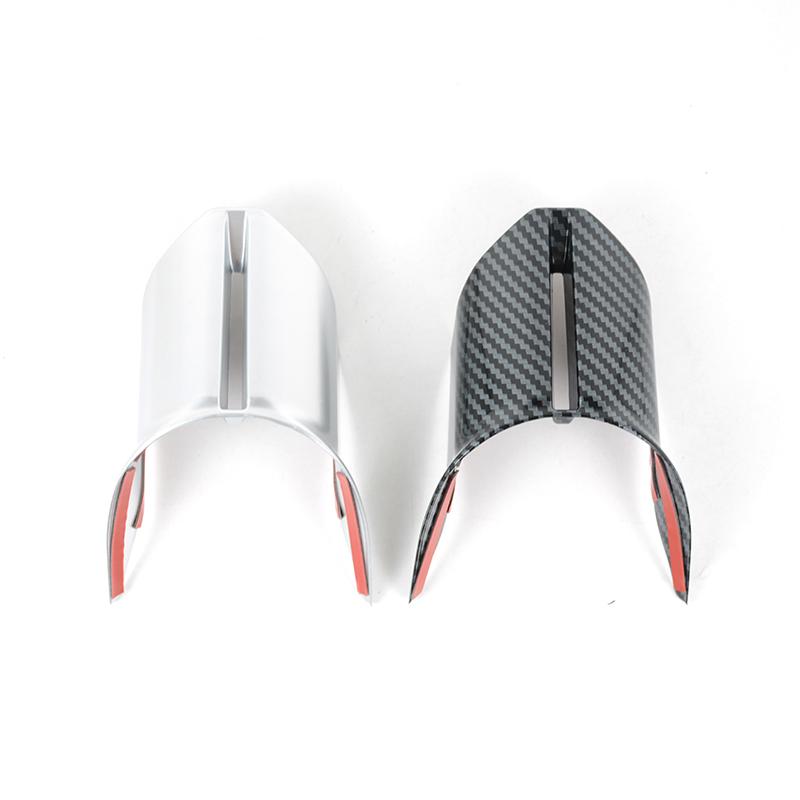 Steering Wheel Frame Lower Trim Cover For Mercedes Benz C E S Class W206 W213 W223 Interior Carbon Fiber Pattern Car Accessories
