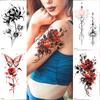 Small Full Arm Tattoo Sticker, Flower Letters, Plain Flower Tattoo Sticker Tattoo