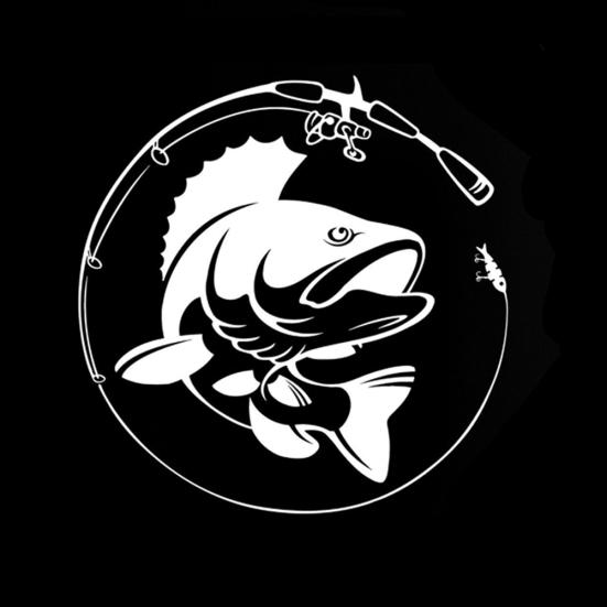 Fishing Rod Hobby Auto Car Fish Vinyl Motorcycle Sticker Vehicle Decor Accessory
