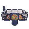 Baby Playpen Big Size Playground with 100 Balls for Kids, Dark Blue:yellow/green/blue/red/orange