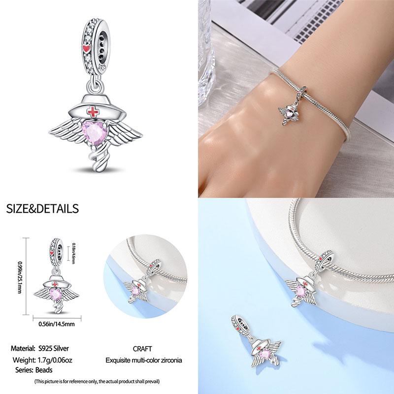 100% 925 Silver Love Medicine Box Beads Medical Guardian Charms Fit Original Women's Bracelet DIY Jewelry Making Gifts