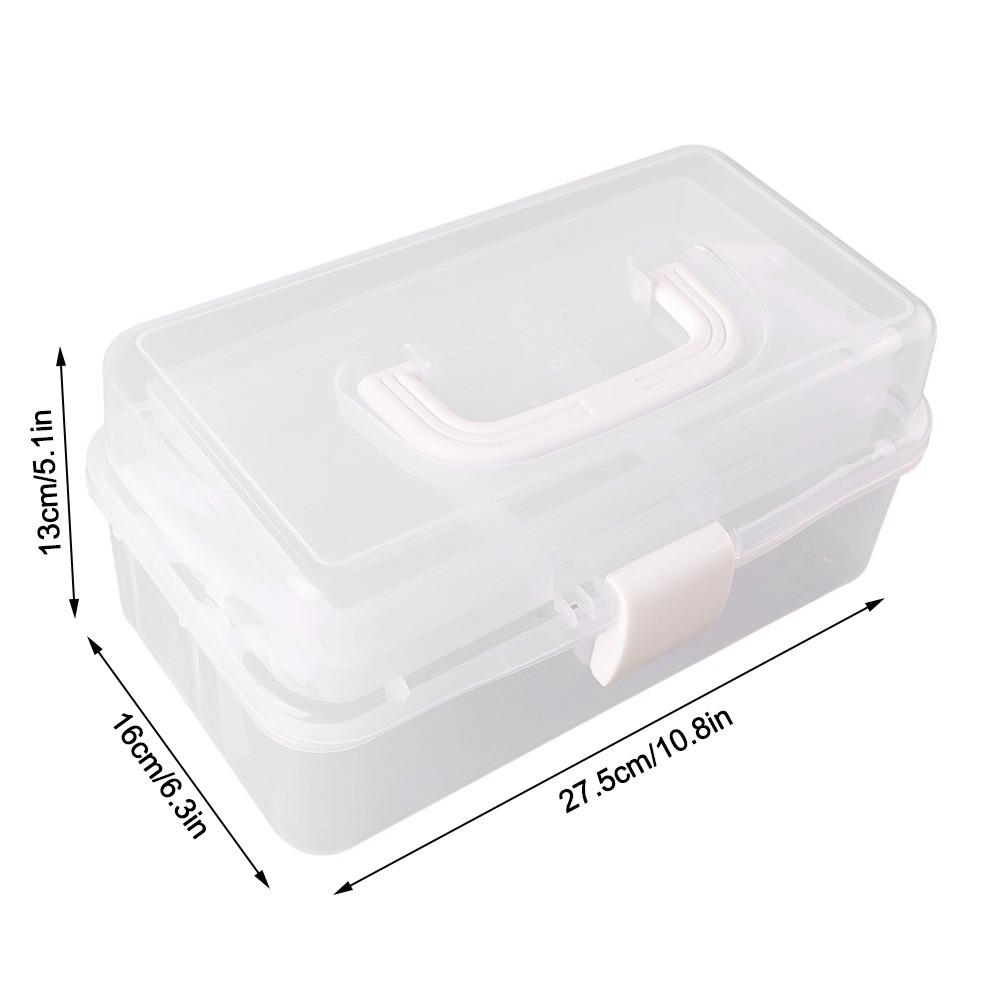 Folding Folding Tool Box Three Layer Plastic Storage Box Three Layer Storage Box For Art Craft