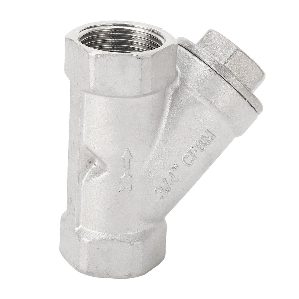 Y Type Strainer 3 4in DN20 304 Stainless Steel Double Layer Mesh Thread Y Filter for Water Oil Gas