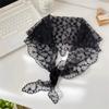 Women Lace Triangle Scarf Sweet Girls Sunscreen Scarf Spring Summer French Beach Style Hair Tie Vintage Female Lady Muslim Hijab
