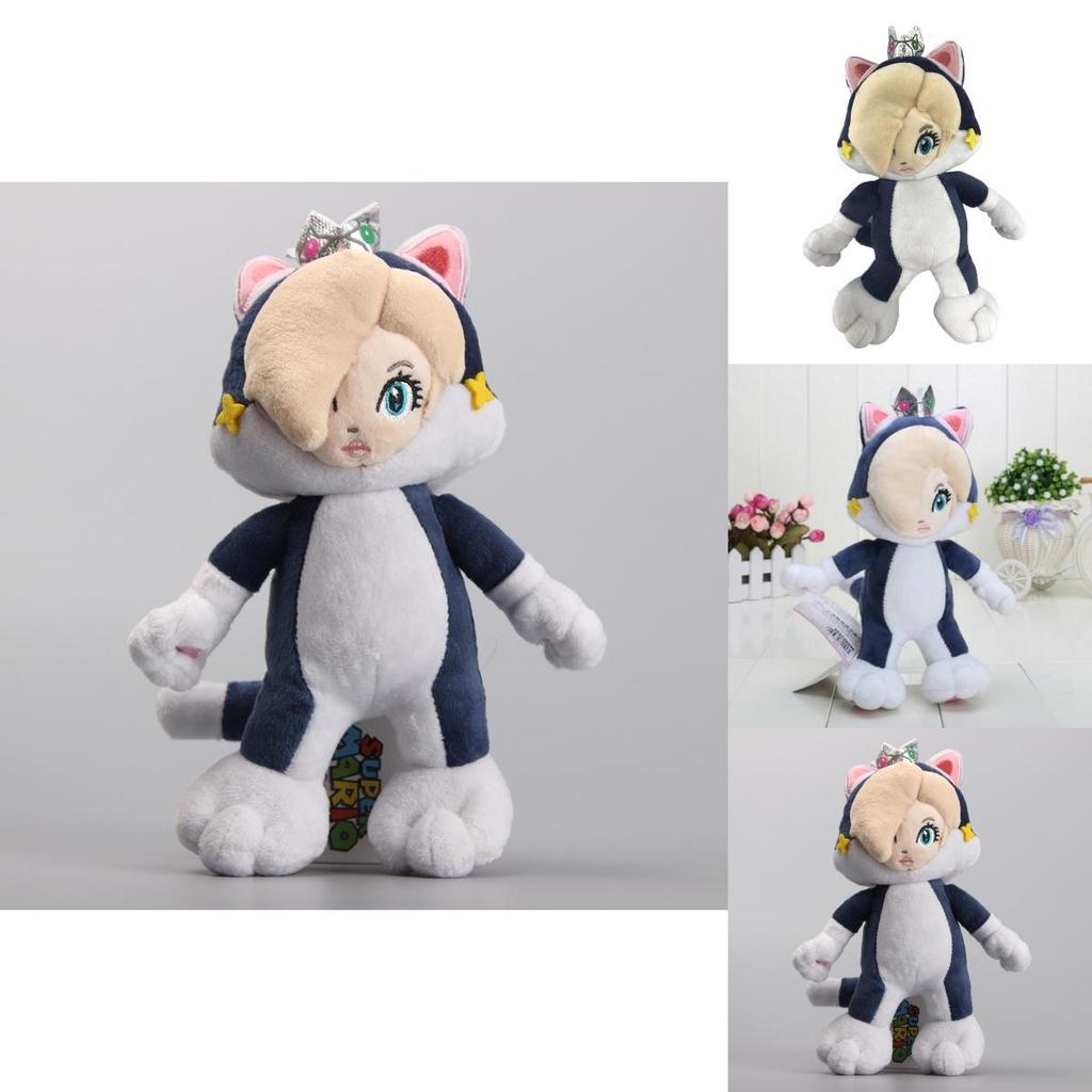 Premium Quality New Super Mario Bros. Plush Doll Stuffed Toy Cat Princess Rosalina For Kids
